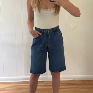 Long Vintage Denim Women's Shorts